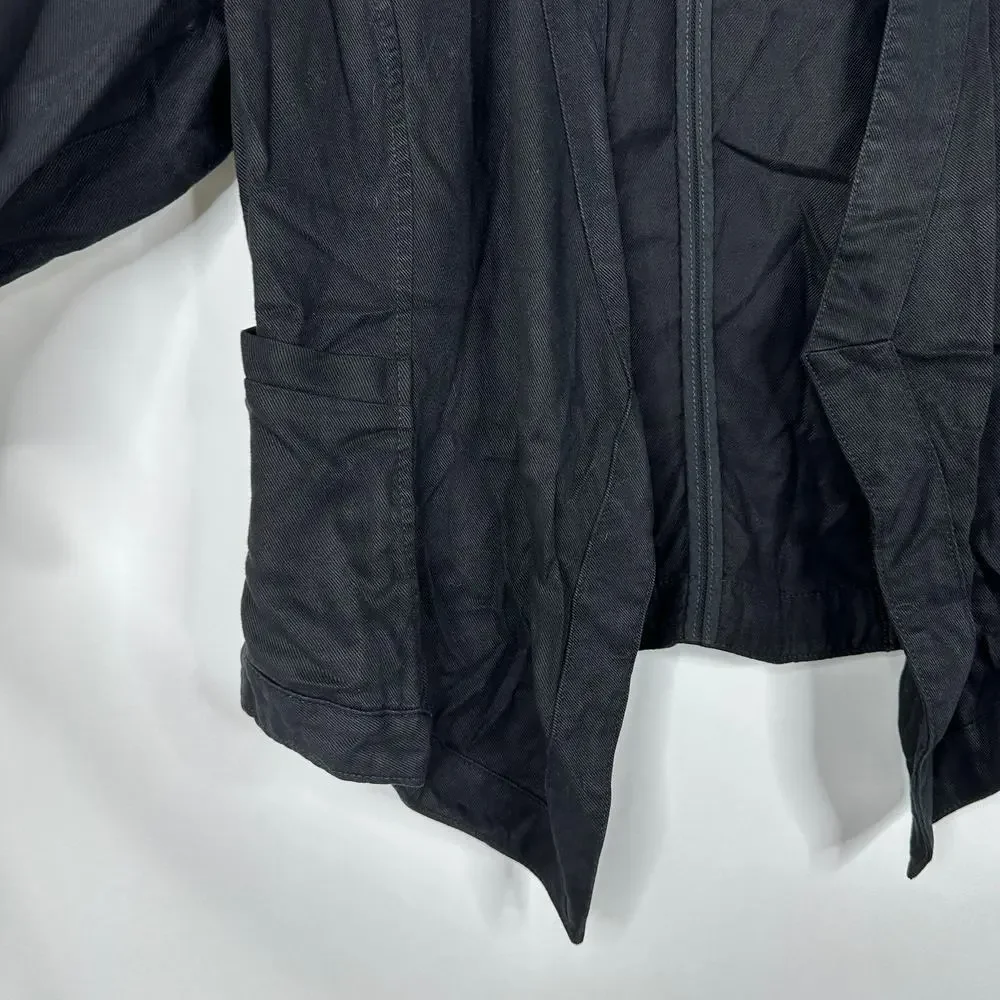2/$30 White House Black Market Cropped Jacket Cinched Sleeve Black MP #8159